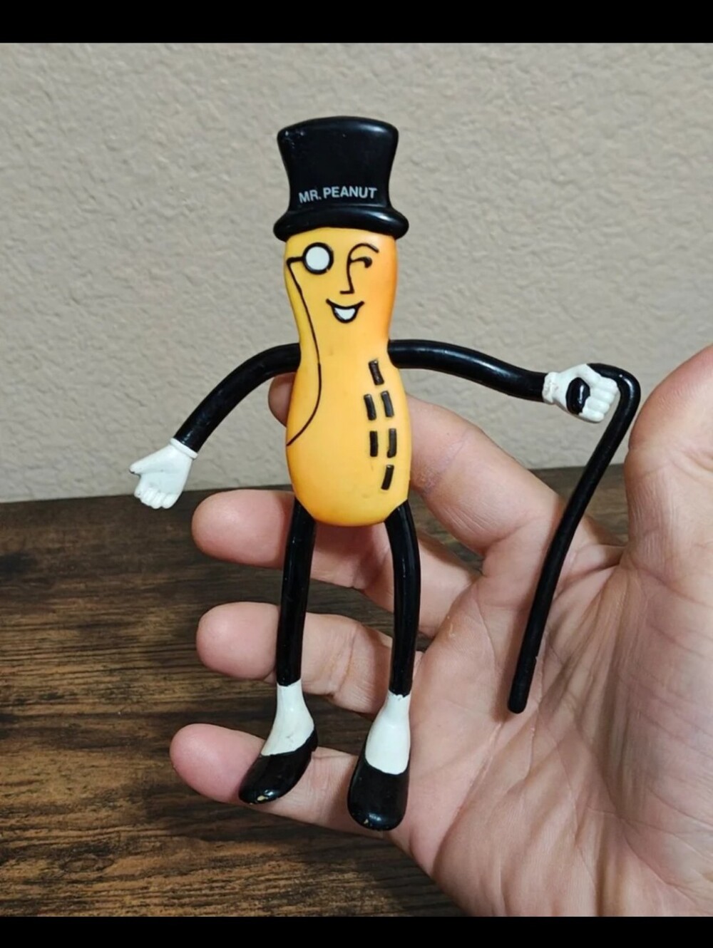 1991 Collectible Planters Mr. Peanut 6" Rubber Bendable Figure